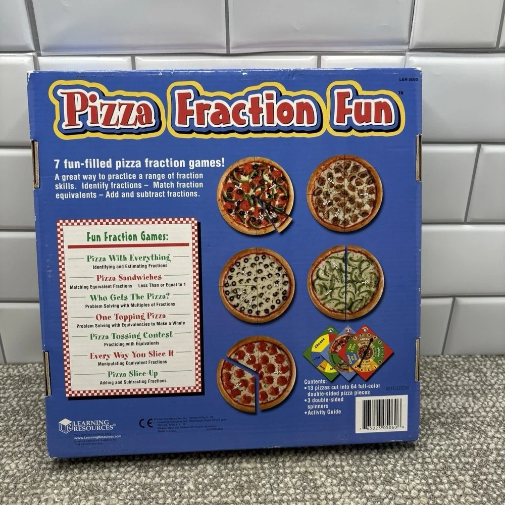 Pizza Fractions Fun Learning Resources Game Homeschool Math 100%‎ Complete